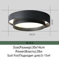 MENVIX - Luminaires d'intérieur LED Modernes à Intensité Variable Ronds et Carrés | Marco Lucetti Noir 30cm / Luminosité variable