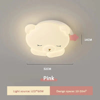Mignon bonnet de nuit ours pour chambre d'enfants : Plafonnier romantique pour une chambre douillette | Marco Lucetti Rose / Gradation RC