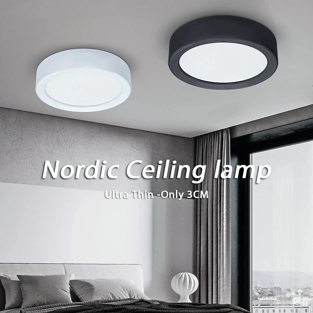 Mini LED Plafonnier Dimmable en Grain de Bois - Éclairage de Surface | Marco Lucetti