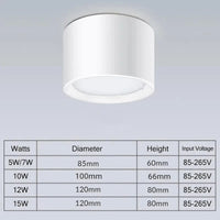 Mini LED Plafonnier Dimmable en Grain de Bois - Éclairage de Surface | Marco Lucetti Blanc / Dimmable / Blanc chaud | 7W