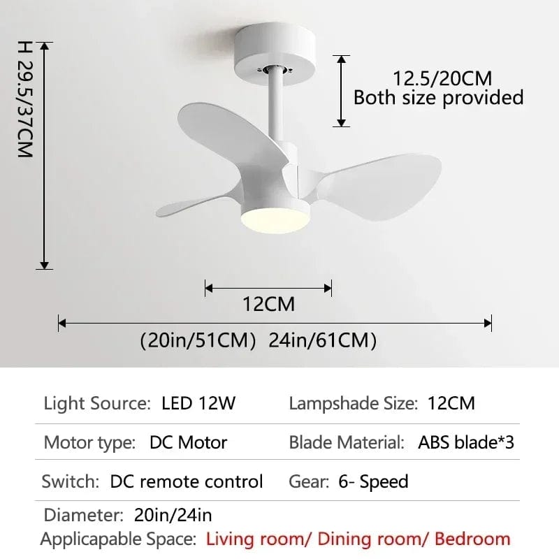Mini Ventilateur de Plafond Moderne avec Lumières pour Enfants - Collection Kids Cool Breeze | Marco Lucetti