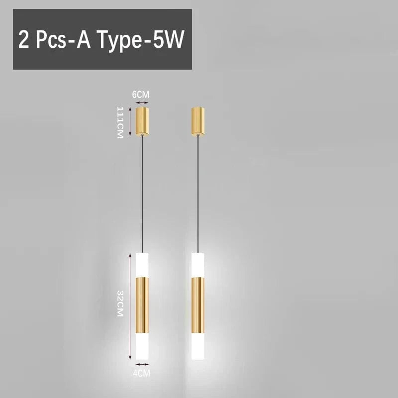 Minilampe LED suspendue pour chambre. | Marco Lucetti 2 pièces UN / Lumière chaude