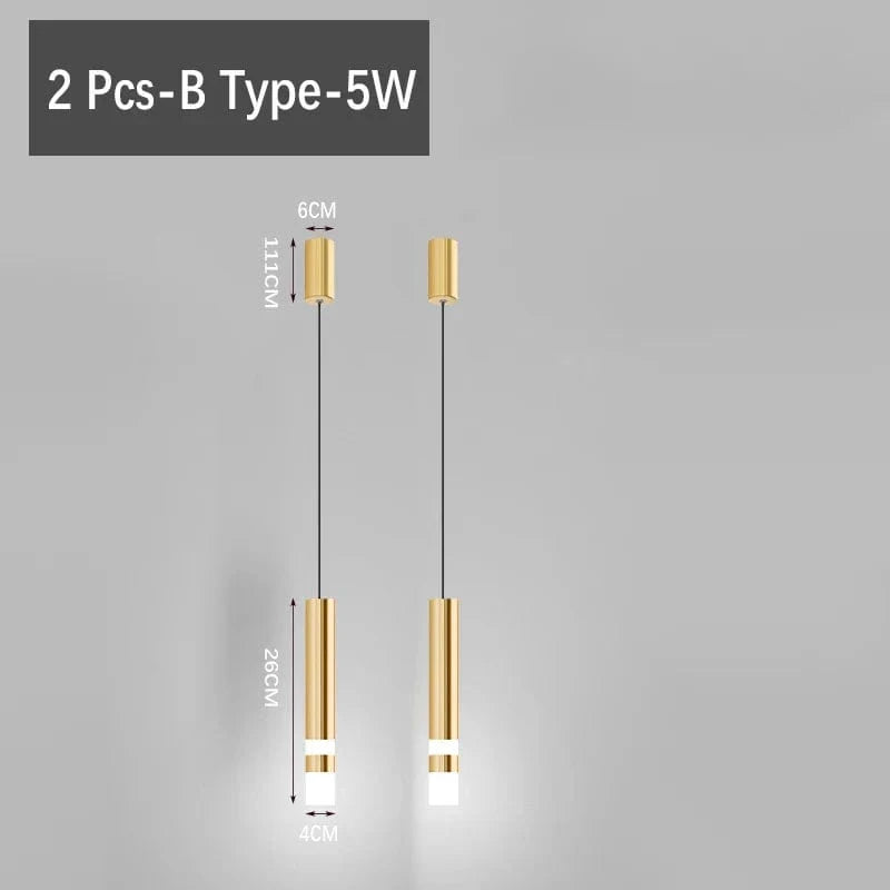 Minilampe LED suspendue pour chambre. | Marco Lucetti 2 piècesB / Lumière chaude