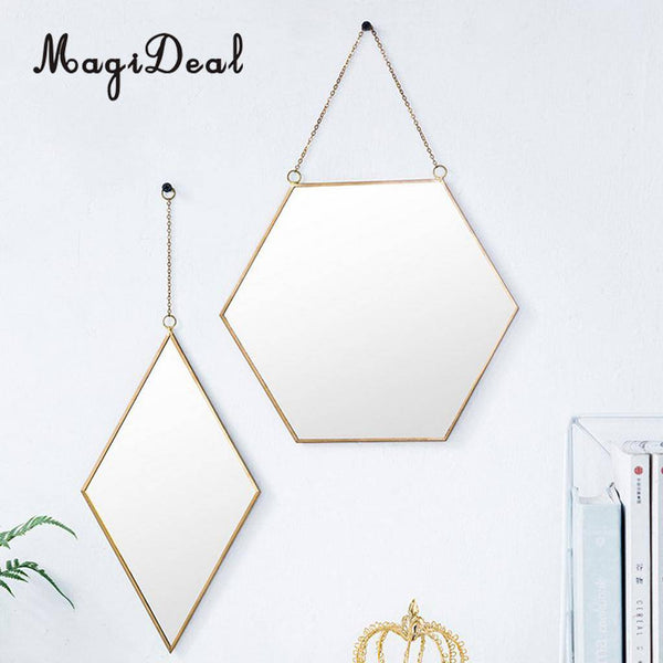 Miroir Losange Doré Suspendu Frame | Marco Lucetti