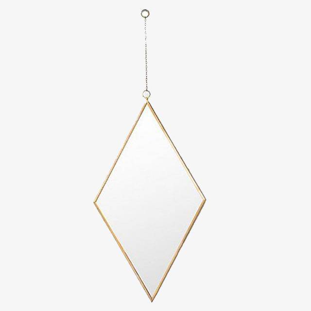 Miroir Losange Doré Suspendu Frame | Marco Lucetti