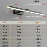 Miroir lumineux LED pour salle de bain - Lampe murale moderne - 100cm | Marco Lucetti