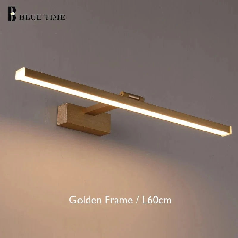 Miroir lumineux LED pour salle de bain - Lampe murale moderne - 100cm | Marco Lucetti Cadre argenté / Blanc froid / L120cm 24W