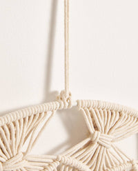 Miroir mural décoratif rond en macramé | Marco Lucetti