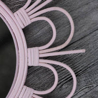Miroir mural décoratif rond rose French Bloom | Marco Lucetti