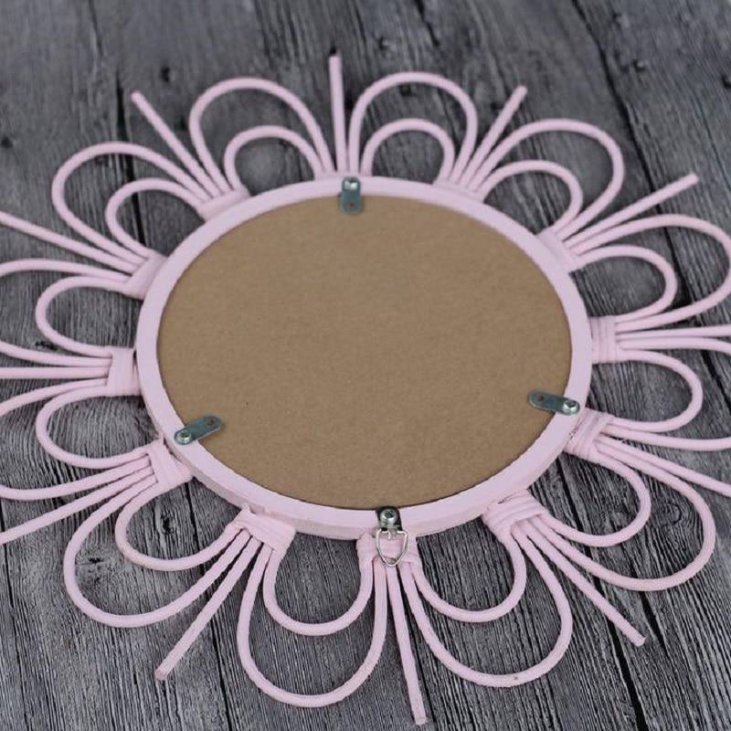 Miroir mural décoratif rond rose French Bloom | Marco Lucetti