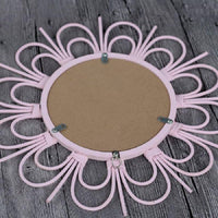 Miroir mural décoratif rond rose French Bloom | Marco Lucetti
