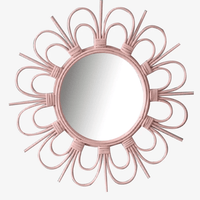 Miroir mural décoratif rond rose French Bloom | Marco Lucetti