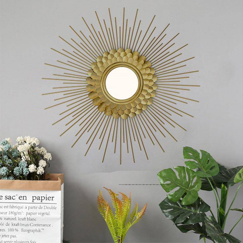Miroir mural doré Soleil rond Sunglasses | Marco Lucetti