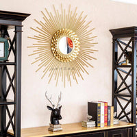 Miroir mural doré Soleil rond Sunglasses | Marco Lucetti
