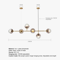 Lustre boule en verre design
