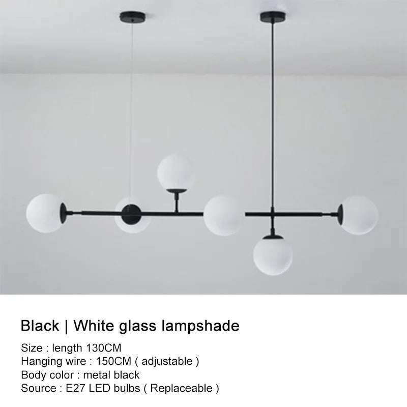 Lustre boule en verre design