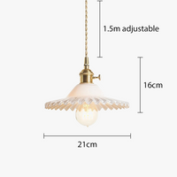 Suspension conique en verre contemporaine Edison.