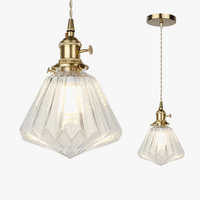 Suspension LED en verre moderne