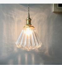 Suspension LED en verre moderne