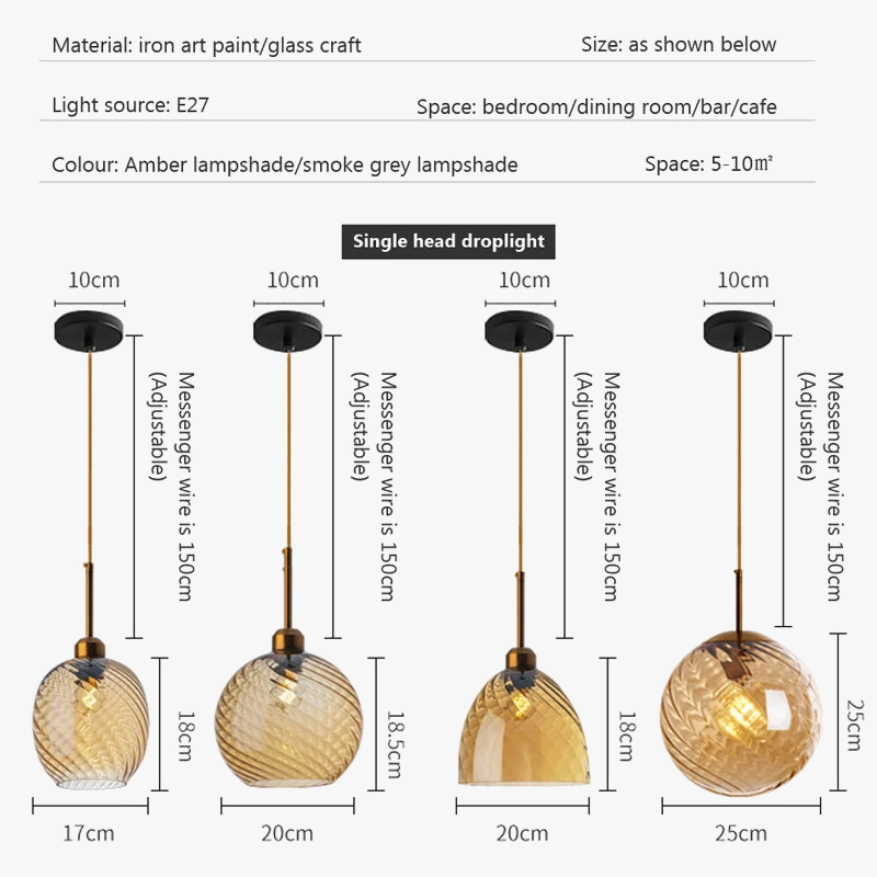 Suspensions LED en verre ultra tendance