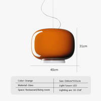 Suspension LED en verre au design scandinave contemporain
