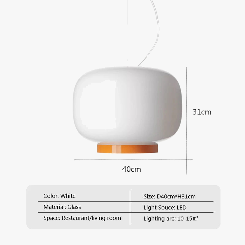 Suspension LED en verre au design scandinave contemporain