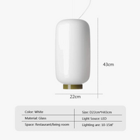 Suspension LED en verre au design scandinave contemporain