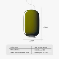 Suspension LED en verre au design scandinave contemporain