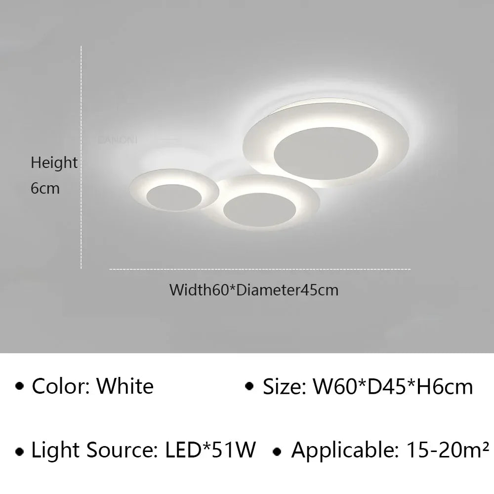 Plafonnier LED minimaliste au design contemporain