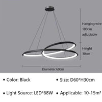 Lustre LED suspendu au design contemporain