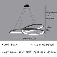 Lustre LED suspendu au design contemporain