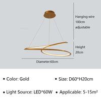 Lustre LED suspendu au design contemporain