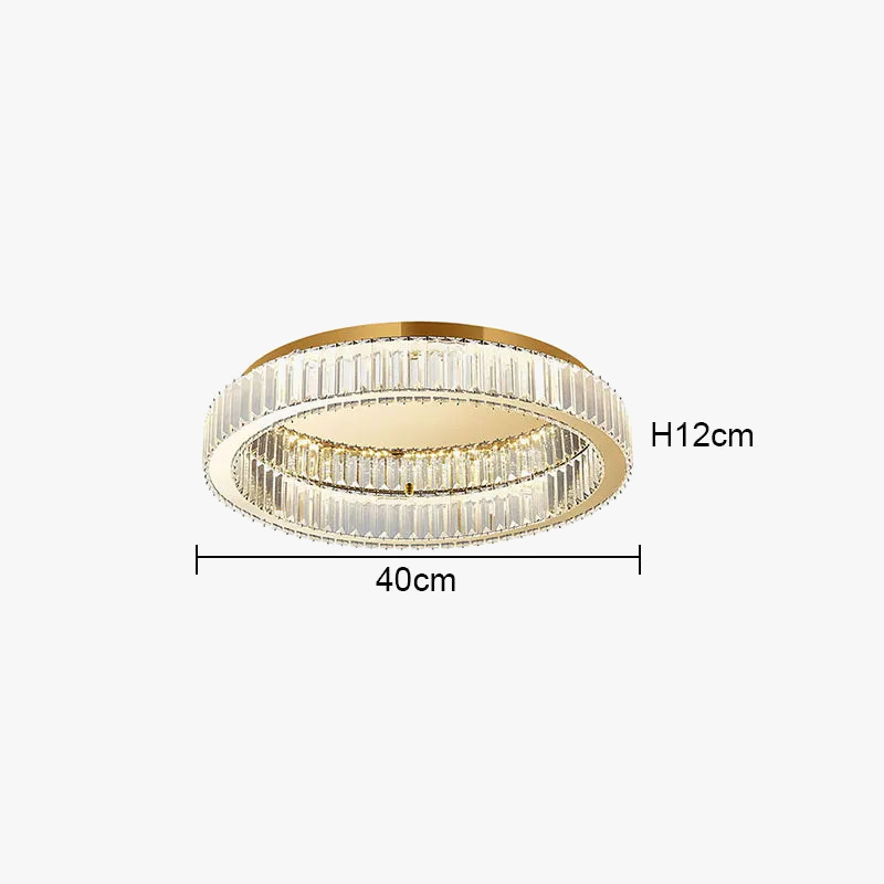 Plafonnier LED Crystal Round