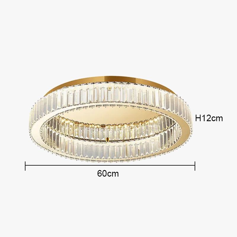 Plafonnier LED Crystal Round