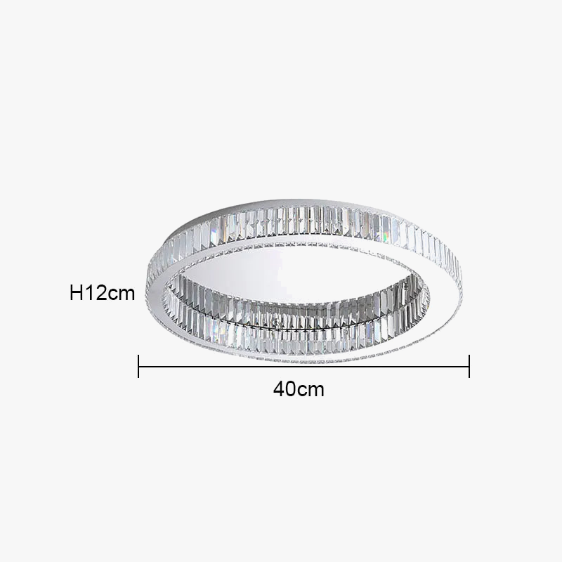 Plafonnier LED Crystal Round