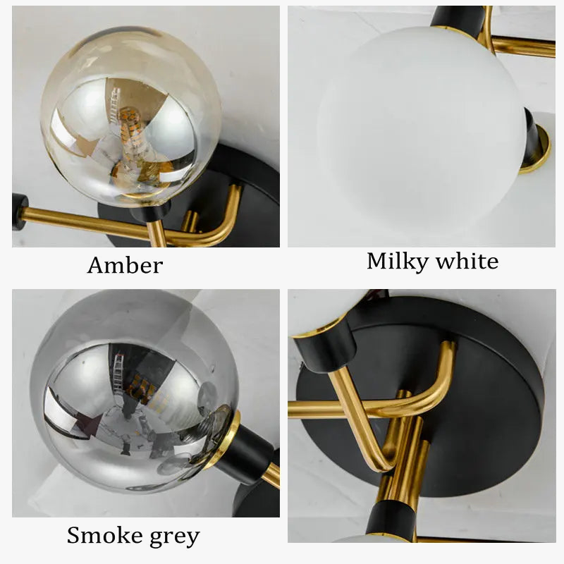 Lustre Gris Fumée Moderne pour Maison Intérieur