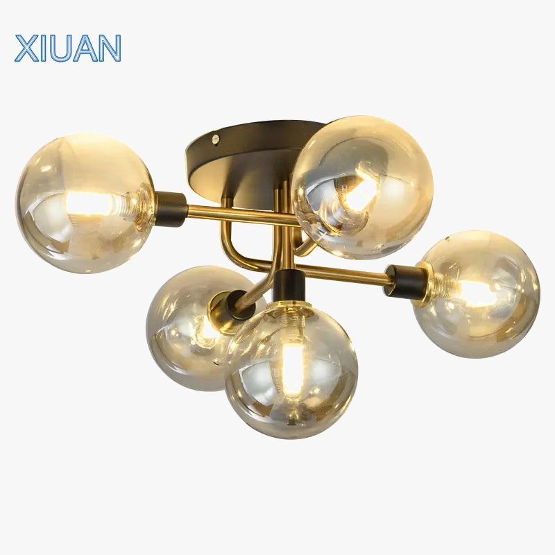 Lustre Gris Fumée Moderne pour Maison Intérieur