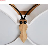 Plafonnier LED modernes en bois pour chambre d'enfants - Papillon mignon