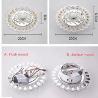 Plafonnier LED en Cristal Moderne pour Couloir, Allée et Porche
