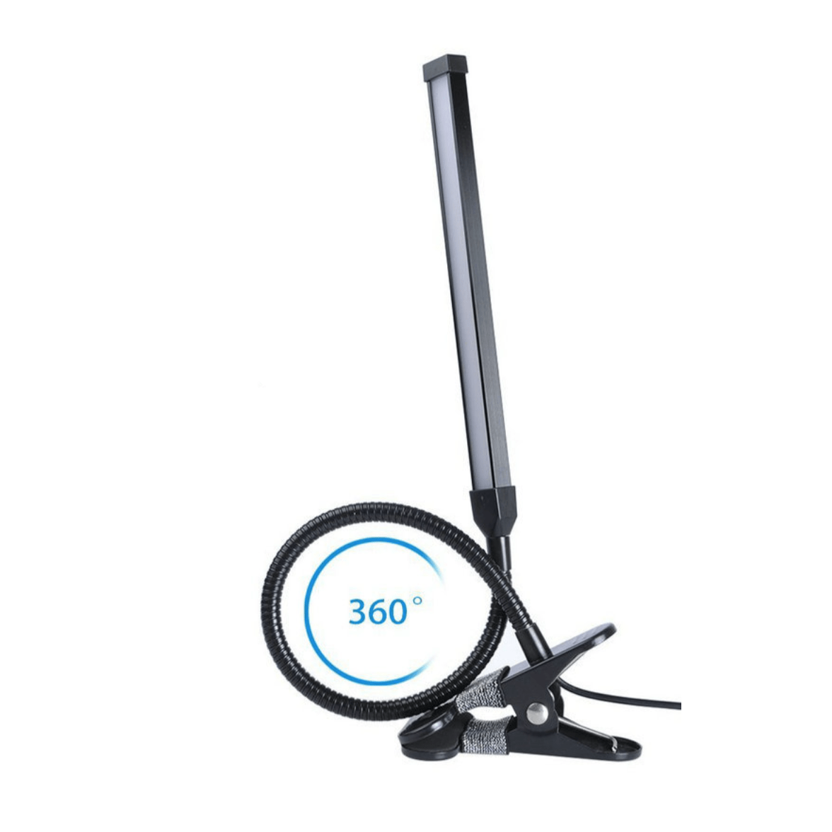 Moderne Lampe de Bureau à Pince en Aluminium avec Port USB | Marco Lucetti