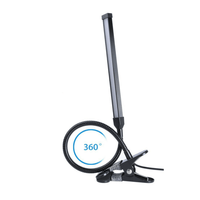 Moderne Lampe de Bureau à Pince en Aluminium avec Port USB | Marco Lucetti