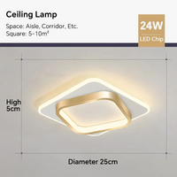 Lustre LED Moderne Pour Allée, Escaliers et Chambre