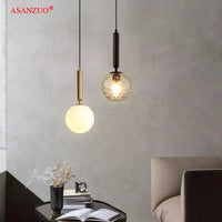 Moderne Luminaires LED Boule de Verre Noir/Or pour Cuisine et Salle à Manger | Marco Lucetti