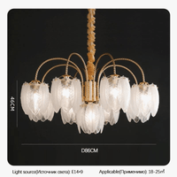 MODERNE LUXE CRISTAL PLUME - Lustre SANDYHA LED Suspension - Déco Maison | Marco Lucetti
