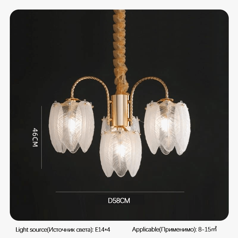 MODERNE LUXE CRISTAL PLUME - Lustre SANDYHA LED Suspension - Déco Maison | Marco Lucetti