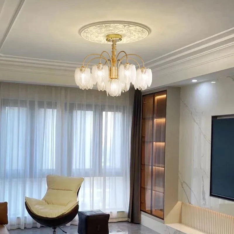 MODERNE LUXE CRISTAL PLUME - Lustre SANDYHA LED Suspension - Déco Maison | Marco Lucetti