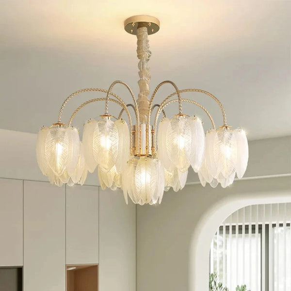 MODERNE LUXE CRISTAL PLUME - Lustre SANDYHA LED Suspension - Déco Maison | Marco Lucetti