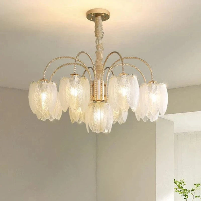 MODERNE LUXE CRISTAL PLUME - Lustre SANDYHA LED Suspension - Déco Maison | Marco Lucetti
