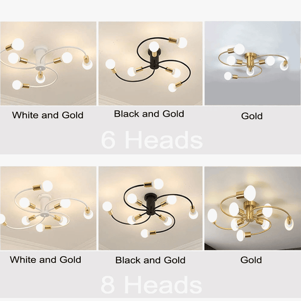 Modren - Suspension nordique en fer à plusieurs têtes | Marco Lucetti