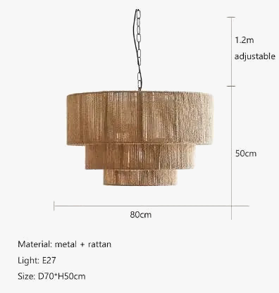 Applique murale en corde de chanvre pour une ambiance zen.